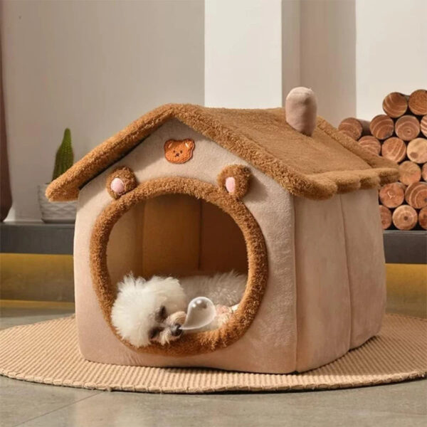 Foldable Pet House - Removable & Washable Cat Cave | Cozy Bed for Small Dogs & Cats - Image 4